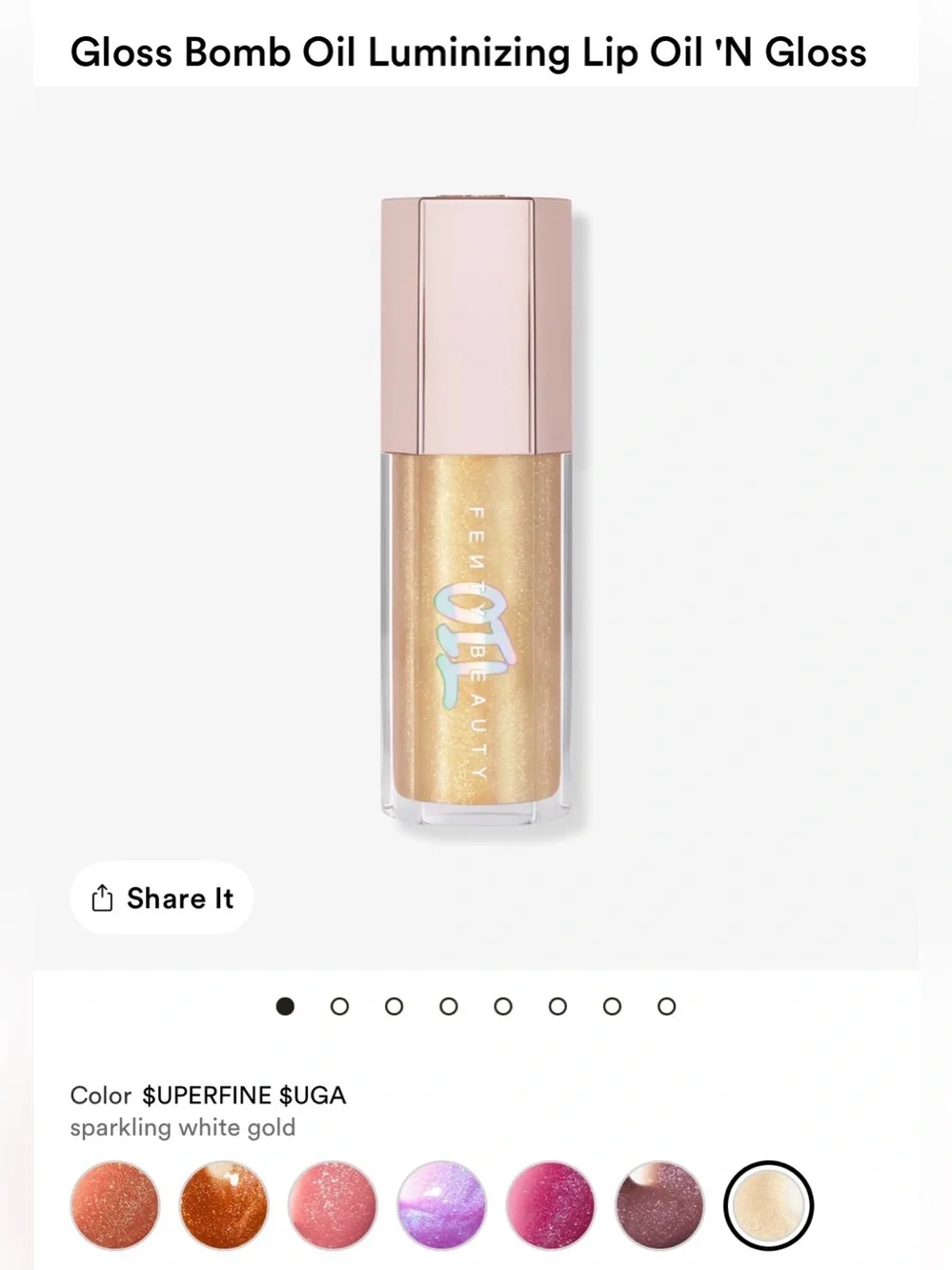 Fenty Beauty Gloss Bomb Oil — Shade $uperfine $uga